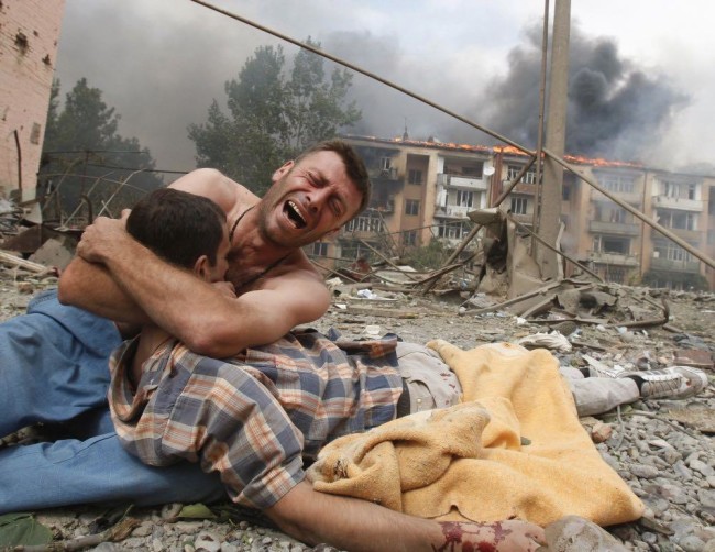 Последствия бомбардировки Гори в 2008 году. Фото REUTERS/Scanpix